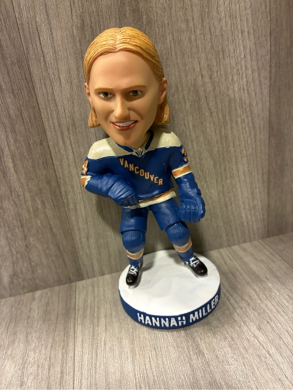 Hannah Miller Bobblehead 2026 Vancouver Goldeneyes PWHL
Missing Stick